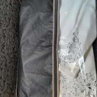 کت و شلوار عروس شیری رنگ سایز 1