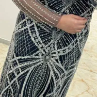 لباس مجلسی تمام سنگ کاری مزون دوز