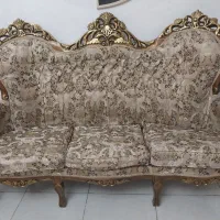 مبل ۸نفره استیل زیبا و سالم|مبلمان خانگی و میز عسلی|رشت, معلولین|دیوار