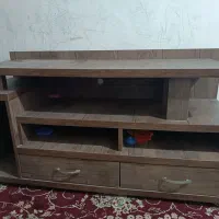 میز تلویزیونی از جنس چوب گردو و کنسول وسط|میز تلویزیون|رشت, دیانتی|دیوار