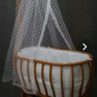 گهواره چوبی بیضی شیک با کیفیت بالا