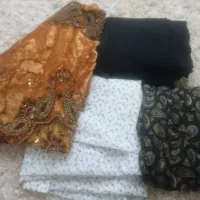 چادر مشکی وچادر رنگی دوخته شده ورومیزی ابریشم