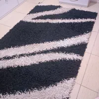 فرش ترک 4 متری سفید مشکی