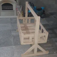 گهواره چوبی دست ساز|تخت و صندلی بچه|خرمدره, |دیوار