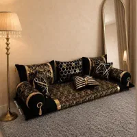 پارچه ترمه شانل جاجیم شاهنشین پشتی متکا سه گوش