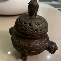 بخور‌دان /عود سوز برنزی طرح چینی-تبتی،