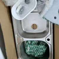 سینک دو لگنه|آب‌چکان و نظم‌دهنده ظروف|خورموج, |دیوار