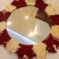 آینه های نو استفاده نشده مکرومه بافی