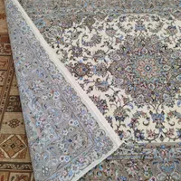 جفت فرش ۴۲ خانه دستبافت گل ابریشم (۶متری)کاشان|فرش|تهران, فلسطین (میدان انقلاب)|دیوار