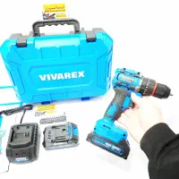 دریل شارژی ۲۰ولت براشلس چکشی ۲باطری ویوارکس(ضمانت)|ابزارآلات|شهرکرد, |دیوار