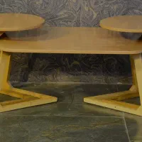 جلومبلی میز عسلی مدل لب تابی،گرد،