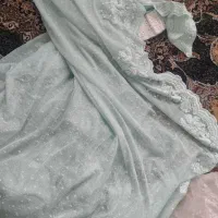 شال پرده  سبز پسته ی کمرنگه