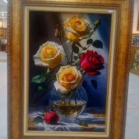 تابلو فرش گل