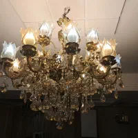 لوستر برنجی با کیفیت درحد نو|لوستر و چراغ آویز|تهران, ابوذر|دیوار