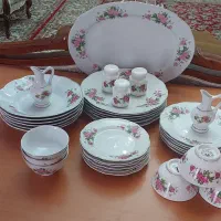 سرویس گلسرخی قدیمی|ظروف سرو و پذیرایی|گلبهار, شهر جدید گلبهار|دیوار