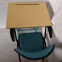 میز تحریر و صندلی برنجی لوستر