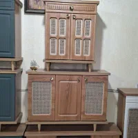 سرویس پذیرایی حصیری بلوط اینه کنسول جاکفشی میز tv