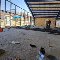 جوشکاری اسکلت نبشی کشی شیروانی پله پیچ