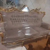 مبل سلطنتی تاج عروس ۶ ورق طلا با غذا خوری ۸ نفره