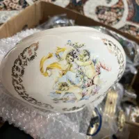 لوستر ۱۰شاخه سرامیکی برنجی کاملا نو