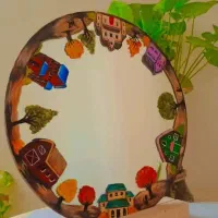 نقاشی روی آینه و پارچه|تابلو، نقاشی، عکس|تهران, امیریه|دیوار