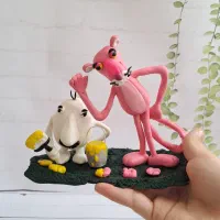 مجسمه خمیری نو کارتونی پلنگ صورتی بره ناقلا