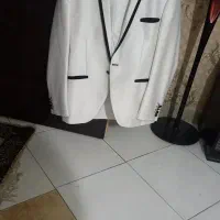 کت شلوار سفید لارج