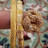 النگو طلا سایز یک قیچی شده مدل گلبهار