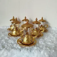 سرویس استکان نعلبکی سلطنتی طلایی