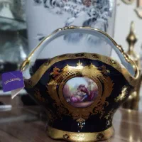 ظرف لیلی مجنون سورمه ای اصل طلاکوب برجسته