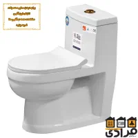 توالت فرنگی یکپارچه سرامیکی سفید|لوازم سرویس بهداشتی|رشت, گیل|دیوار