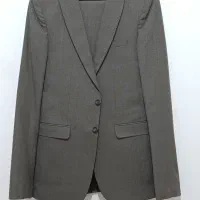 کت شلوار دو دکمه فندقی