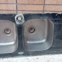 سینک ظرفشویی شیشه ای در حد نو