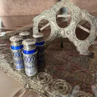 قاب عکس  و نمکدان قدیمی آنتیک