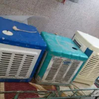 تعدادی بدنه و قاب خالی کولر تعدادی پمپ کولر