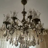 لوستر برنز ۵ شاخه ۱۰ شعله دو عدد|لوستر و چراغ آویز|سهند, |دیوار