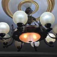 لوستر چوبی 8 شعله کلاسیک