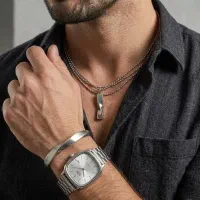 ست بنگل و گردنبند وساعت