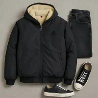 کاپشن مردانه مشکی داخل تمام خز مدل adidas-مشکی|لباس|تهران, دروازه شمیران|دیوار