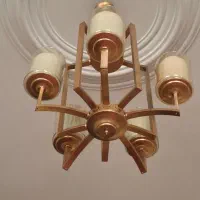 لوستر ۵ شاخه طلایی فروش فوری