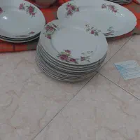 یک تعداد ظروف قدیمی گل سرخی|کلکسیون اشیاء عتیقه|کرج, آق تپه|دیوار