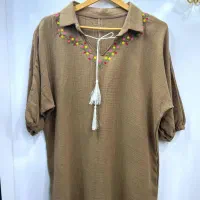 ست تیشرت و شلوار ،شومیز و شلوار زنانه سایز 52