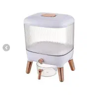 جا برنجی شفاف 10 کیلویی دکمه‌دار