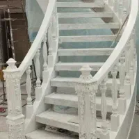 پله گرد خم پیچ چوبی  کا چوب کف ور