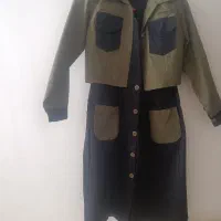 کت سارافون کتان دخترانه