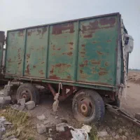 کاه کوب همراه دو تریلی