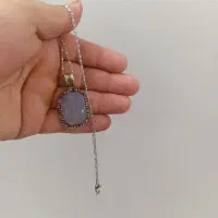 گردنبنده نقره با زنجیر