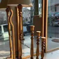 آباژور خراطی و ست جاشمعی چوبی|چراغ خواب و آباژور|رشت, پیرکلاچای|دیوار