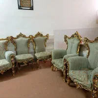 مبل استیل سلطنتی 9 نفره راش با جلو مبلی|مبلمان خانگی و میز عسلی|قم, وادی السلام|دیوار