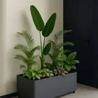 طراحی و اجرای فلاور باکس و درختچه های مصنوعی